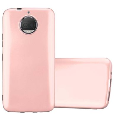 Cadorabo Hülle kompatibel mit Motorola MOTO G5S PLUS in Metallic ROSÉ GOLD - Schut...