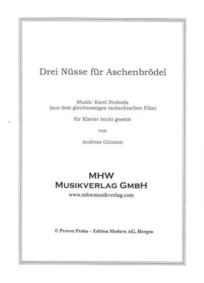 Klavier Noten : Drei 3 Nüsse für Aschenbrödel - erleichterte Ausgabe (leMittel)