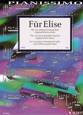 Klavier Noten : Für Elise - Die 100 schönsten Original Klavierstücke - Heumann