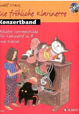 Klarinette + Klavier Noten : Konzertband (Die fröhliche Klarinette) mit CD