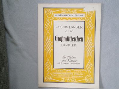 Violine + Klavier Noten : LANGER Großmütterchen - Ländler Op 20 - mittelschwer