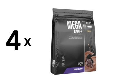 4 x Maxler Mega Gainer (1000g) Chocolate