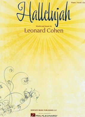 Klavier Noten : Hallelujah (Leonard Cohen) mittelschwer PIANO - VOCAL - GUITAR
