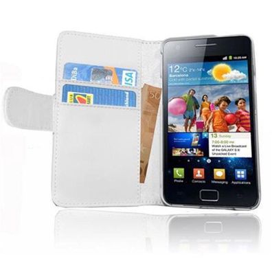 Cadorabo Hülle für Samsung Galaxy S2 / S2 PLUS in POLAR WEIß Handyhülle aus glatte...