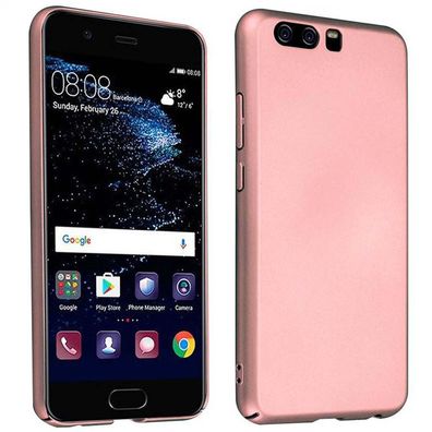 Cadorabo Hülle kompatibel mit Huawei P10 in METALL ROSÉ GOLD - Hard Case Schutzhül...