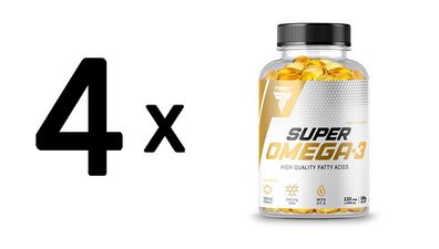 4 x Trec Nutrition Super Omega-3 (120 Caps) Unflavoured