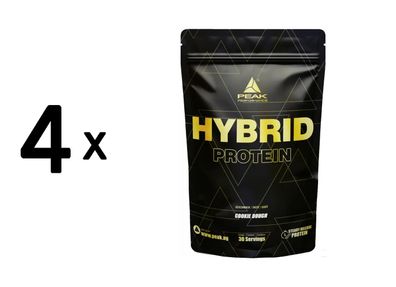 4 x Peak Hybrid Protein (900g) Cookie Dough