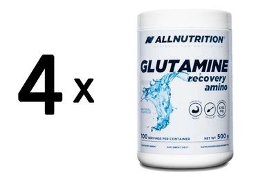 4 x Glutamine Recovery Amino, Natural - 500g