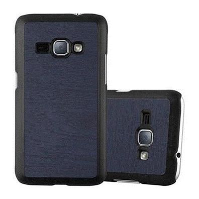 Cadorabo Hülle kompatibel mit Samsung Galaxy J1 2016 in WOODY BLAU - Hard Case ...