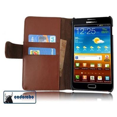 Cadorabo Hülle für Samsung Galaxy NOTE 1 in KAKAO BRAUN Handyhülle aus glattem ...