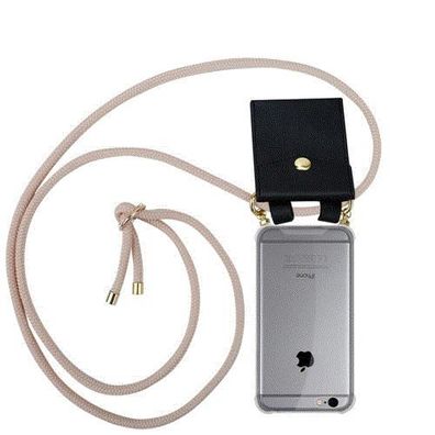 Cadorabo Handy Kette kompatibel mit Apple iPhone 6 / 6S in PERLIG Roségold - Silik...