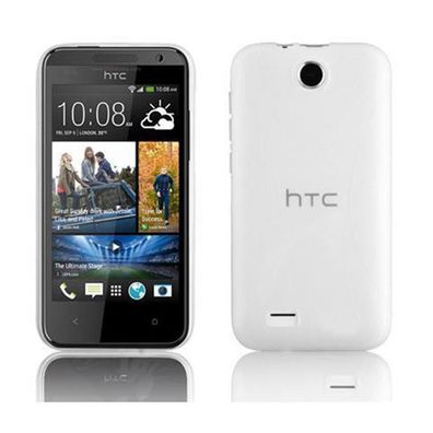 Cadorabo Hülle für HTC Desire 300 in HALB Transparent Handyhülle aus flexiblem ...