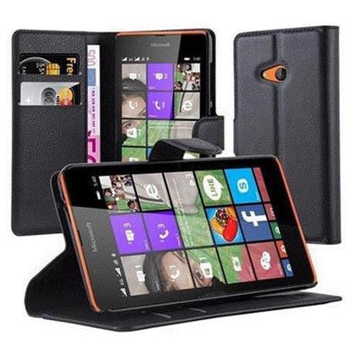 Cadorabo Hülle kompatibel mit Nokia Lumia 540 in Phantom Schwarz - Schutzhülle ...