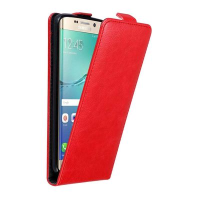 Cadorabo Hülle kompatibel mit Samsung Galaxy S6 EDGE PLUS in APFEL ROT - Schutzhül...