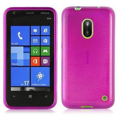 Cadorabo Hülle kompatibel mit Nokia Lumia 620 in PINK - Schutzhülle aus flexiblem ...