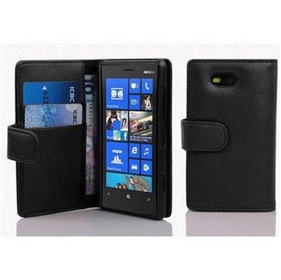 Cadorabo Hülle für Nokia Lumia 820 in OXID Schwarz Handyhülle aus strukturiertem ...