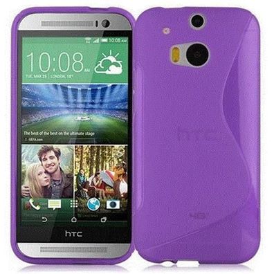 Cadorabo Hülle kompatibel mit HTC ONE M8 in Flieder Violett - Schutzhülle aus ...