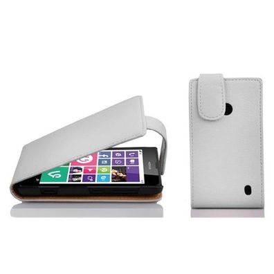 Cadorabo Hülle kompatibel mit Nokia Lumia 630 / 635 in Magnesium WEIß - Schutzhüll...