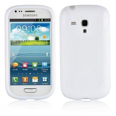 Cadorabo Hülle für Samsung Galaxy S3 MINI in Magnesium WEIß Handyhülle aus flexibl...