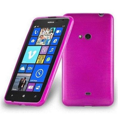 Cadorabo Hülle kompatibel mit Nokia Lumia 625 in PINK - Schutzhülle aus flexiblem ...