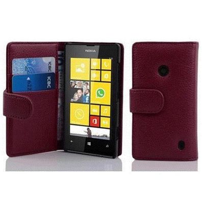 Cadorabo Hülle kompatibel mit Nokia Lumia 520 / 521 in Bordeaux LILA - Schutzhülle...