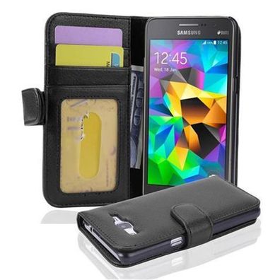 Cadorabo Hülle kompatibel mit Samsung Galaxy GRAND PRIME in OXID Schwarz - Schutzh...