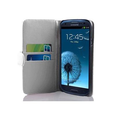 Cadorabo Hülle für Samsung Galaxy S3 / S3 NEO in POLAR WEIß Handyhülle aus glattem...