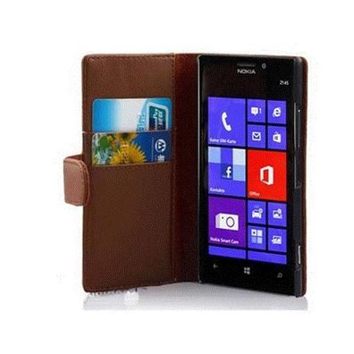 Cadorabo Hülle kompatibel mit Nokia Lumia 925 in KAKAO BRAUN - Schutzhülle aus ...