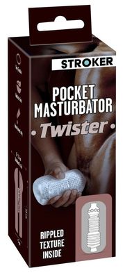 Stroker Pocket Masturbator - Transparenter, handlicher Twister