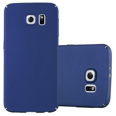 Cadorabo Hülle kompatibel mit Samsung Galaxy S6 in METALL BLAU - Hard Case Schutzh...