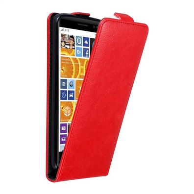 Cadorabo Hülle kompatibel mit Nokia Lumia 830 in APFEL ROT - Schutzhülle im Flip ...