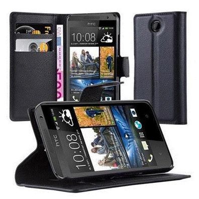 Cadorabo Hülle kompatibel mit HTC Desire 300 in Phantom Schwarz - Schutzhülle mit ...