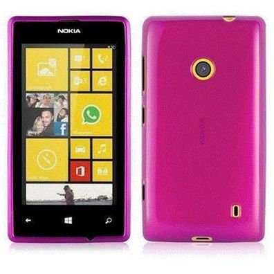 Cadorabo Hülle kompatibel mit Nokia Lumia 525 in PINK - Schutzhülle aus flexiblem ...