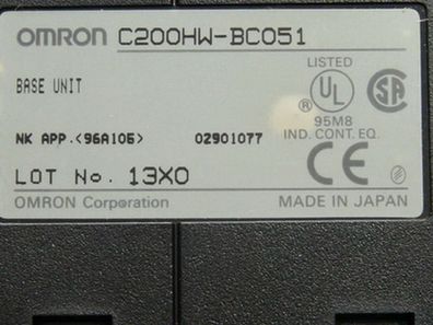 Omron C200HW-BC051 Base Unit