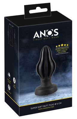 ANOS Super Soft Butt Plug 5 cm - Flexibler Analplug mit Saugfuß