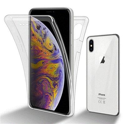 Cadorabo Hülle kompatibel mit Apple iPhone XS MAX in Transparent - 360° Full Body ...