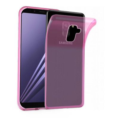 Cadorabo Hülle kompatibel mit Samsung Galaxy A8 2018 in Transparent PINK - Schutzh...