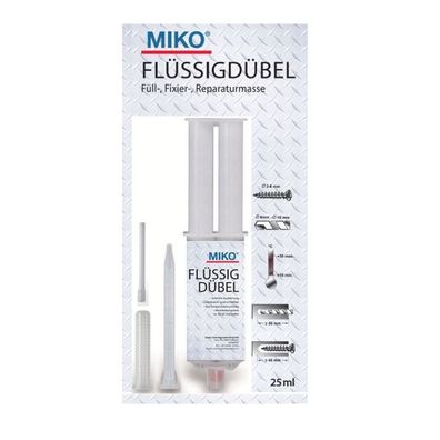 Miko® Profi Dübel Fix Flüssigdübel Füll- Fixier- Reparaturmasse