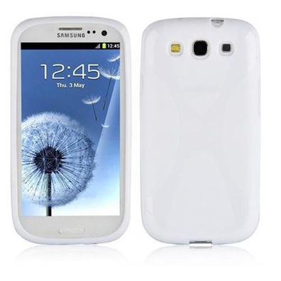 Cadorabo Hülle kompatibel mit Samsung Galaxy S3 / S3 NEO in Magnesium WEIß - Schut...
