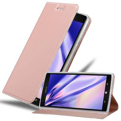 Cadorabo Hülle kompatibel mit Nokia Lumia 1520 in CLASSY ROSÉ GOLD - Schutzhülle ...