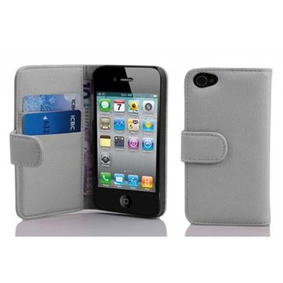 Cadorabo Hülle für Apple iPhone 4 / iPhone 4S in Magnesium WEIß Handyhülle aus ...