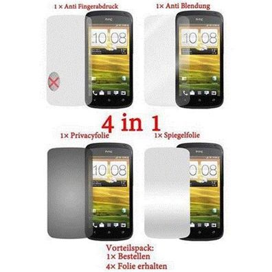 Cadorabo Displayschutzfolien kompatibel mit HTC ONE S - Schutzfolien in HIGH CLEAR...