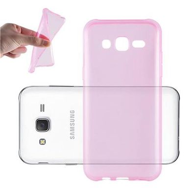 Cadorabo Hülle kompatibel mit Samsung Galaxy J3 2015 in Transparent PINK - Schutzh...