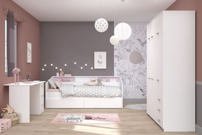 Parisot Sleep 22- Kinder-und Jugendzimmer Stauraumbett Weiß 90x200