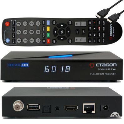 Octagon SFX6018 S2 + IP WL - H.265 HEVC 1x DVB-S2 HD E2 Linux Smart Sat Receiver ...