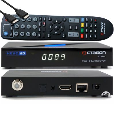 Octagon SX89 WL HD H.265 S2 + IP HEVC Set-Top Box - Sat & Smart IPTV Receiver mit ...