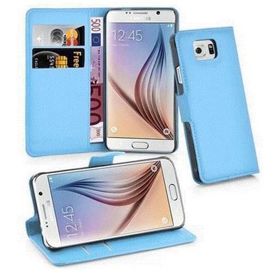 Cadorabo Hülle kompatibel mit Samsung Galaxy S6 in Pastell BLAU - Schutzhülle mit ...