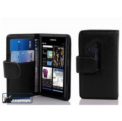 Cadorabo Hülle für Nokia Lumia 800 in OXID Schwarz Handyhülle aus strukturiertem ...