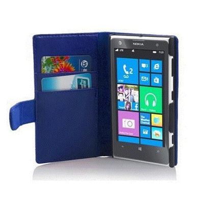 Cadorabo Hülle kompatibel mit Nokia Lumia 1020 in Brillant BLAU - Schutzhülle aus ...