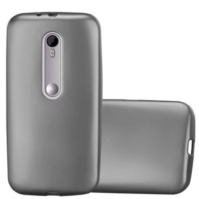 Cadorabo Hülle kompatibel mit Motorola MOTO G3 in Metallic GRAU - Schutzhülle aus ...